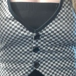 Checkered halter top